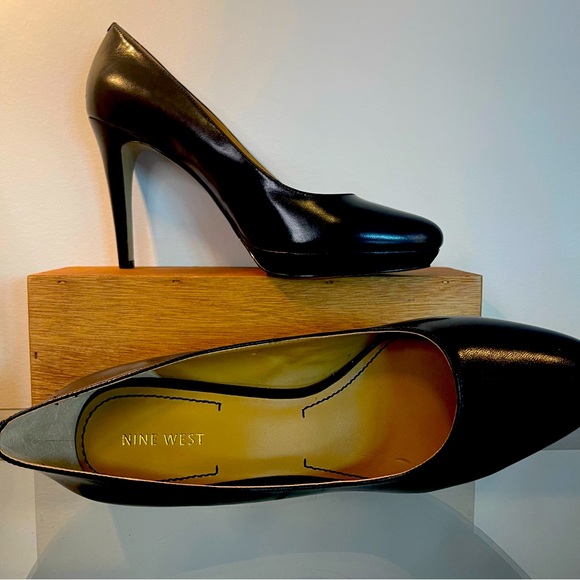 9 west platform heels black - Picture 3 of 5